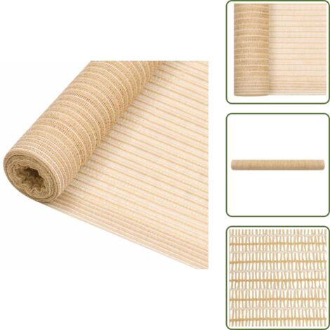Malla para jardín - vidaXL Red de privacidad HDPE beige 3,6x25 m 150 g/m² - Malla para balcón
