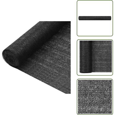 Malla para jardín - vidaXL Red de privacidad HDPE negro 3,6x50 m 75 g/m² - Malla para balcón