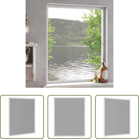 Malla para ventanas -  Mosquitera para ventanas blanco 100x120 cm