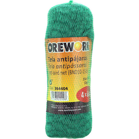 Malla protectora antipájaros - 15x15 mm - 4x6 m