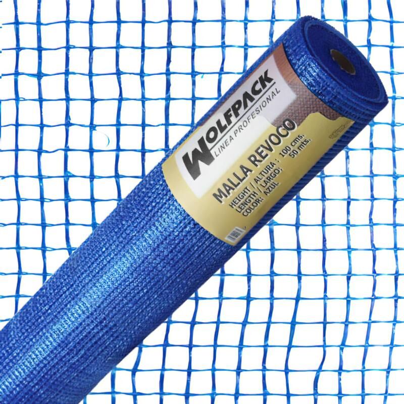 

Wolfpack - Malla Revoco Azul Rollo 50 mt. x 1 metro. Luces 10x10 mm.