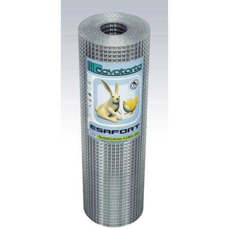 Malla soldada galvanizada K 100CM, alambre de 19MM, 1.0MM - 25.0 MB - S-B 7530023