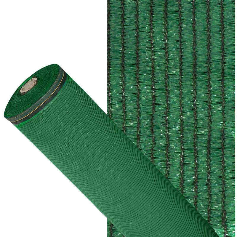 

Malla Sombreo 90%, Rollo 2 x 50 metros, Reduce Radiación, Protección Jardín y Terraza, Regula Temperatura, Color Verde Claro - Verde