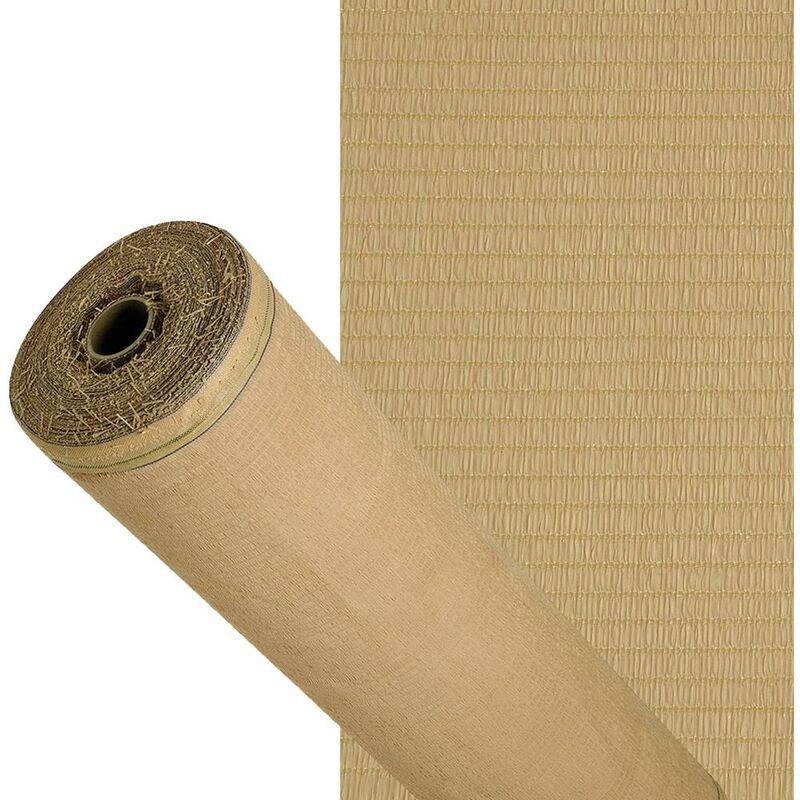 

Malla Sombreo 90%, Rollo 2 x 50 metros, Reduce Radiación, Protección Jardín y Terraza, Regula Temperatura, Color Beige