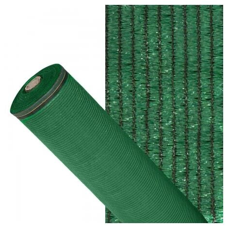 Malla sombreo 90%, rollo 2 x 50 metros, reduce radiación, protección jardín y terraza, regula temperatura, color verde claro
