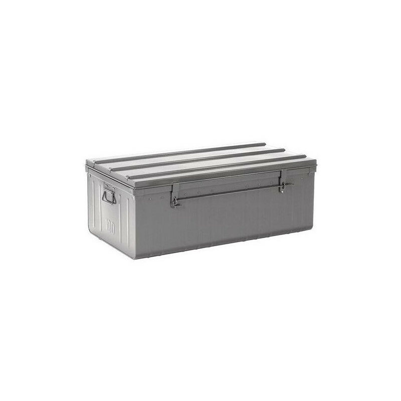 Malle acier gris Dax L 112 x H 45 x P 60 cm