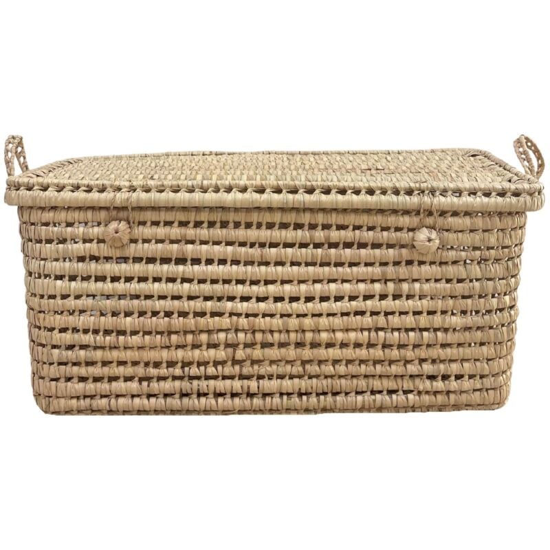 Malle de rangement feuille de palmier Naturel 60 cm