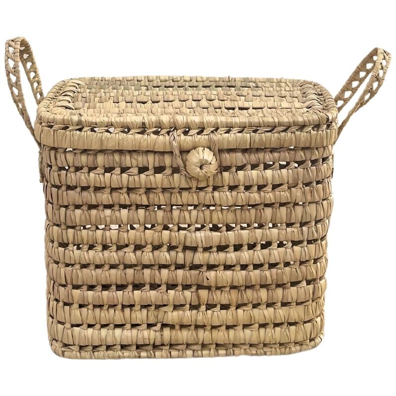 Malle de rangement feuille de palmier Naturel 40 cm