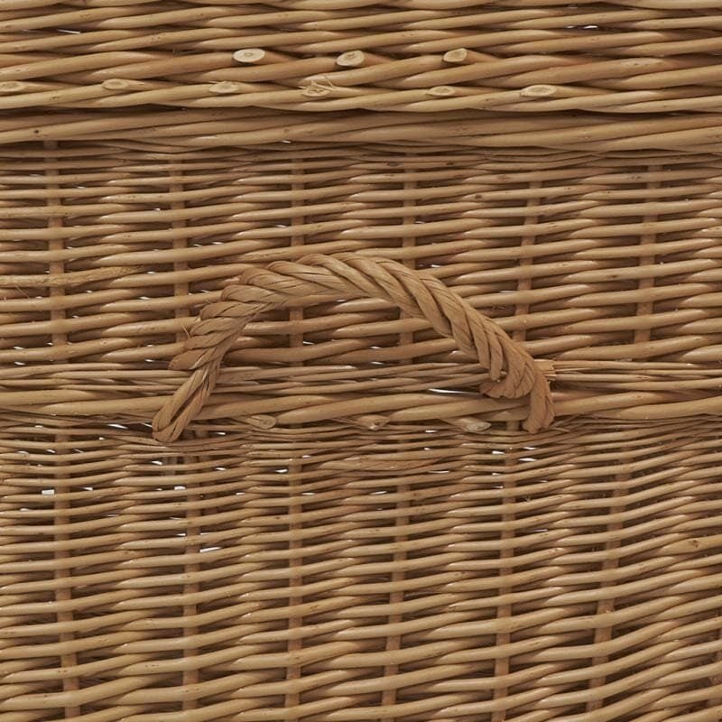 Malle de rangement en osier buff 60 x 40 x 40 cm