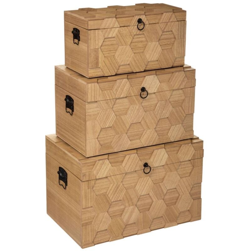 Set de 3 malles Arty L47 53 60cm Atmosphera créateur d'intérieur