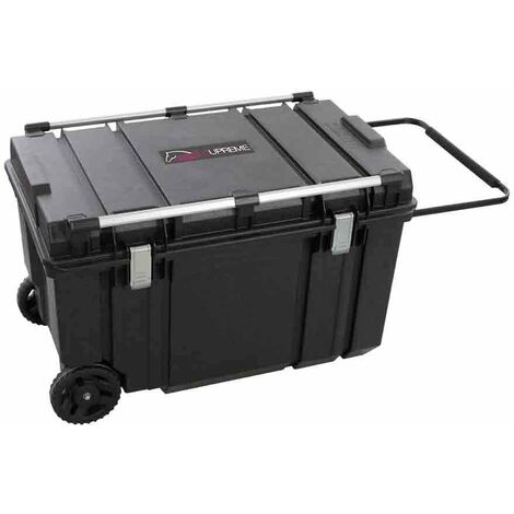 Malle trolley en forme de selle avec deux roues et fermeture à glissière