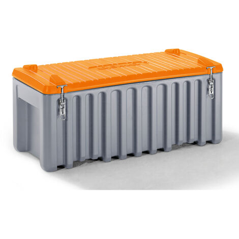 Malle universelle en polyéthylène 250 l – Dimensions 1200 x 600 x 540 mm – Charge maximale 200 kg – Empilable et étanche – Cemo