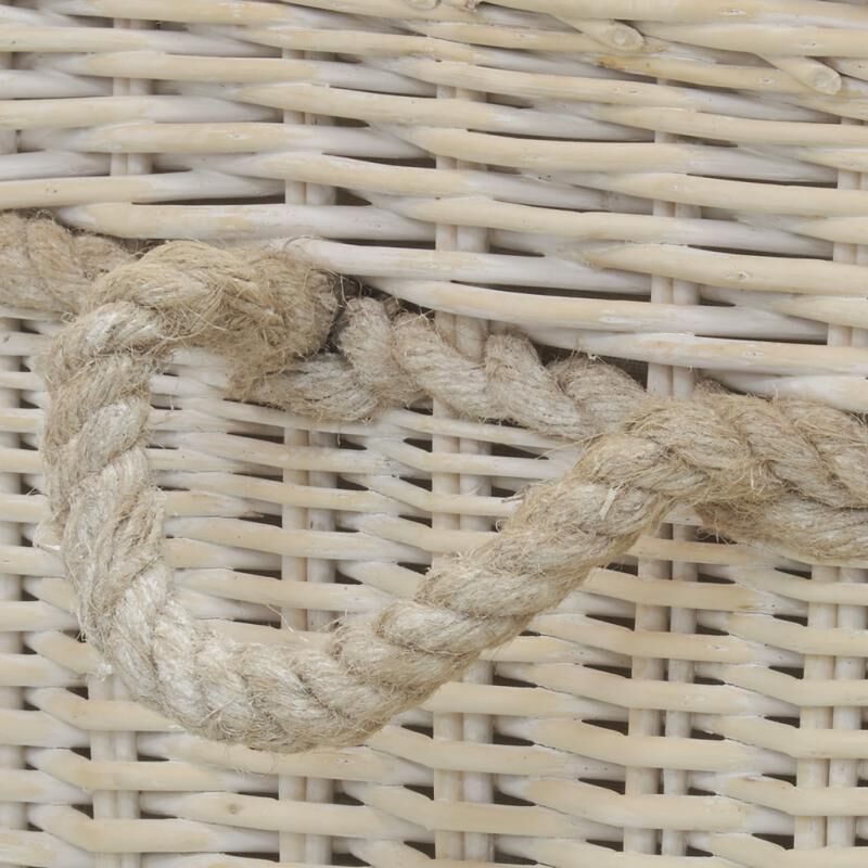 Aubry Gaspard - Malles carrées en osier blanchi (Lot de 3)