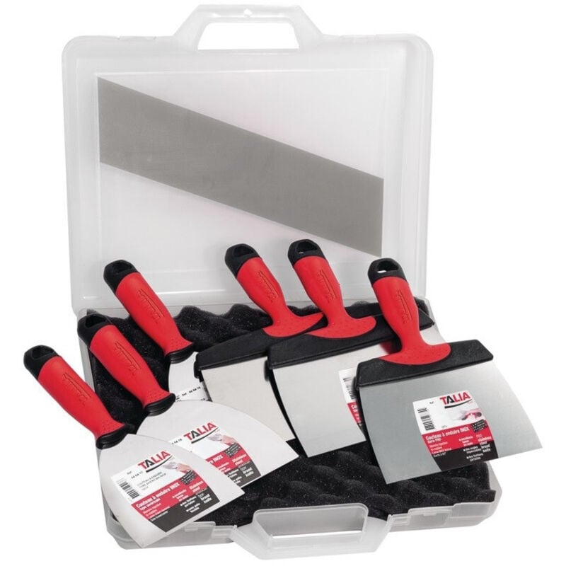 Mallette de 6 couteaux à enduire en inox Taliaplast