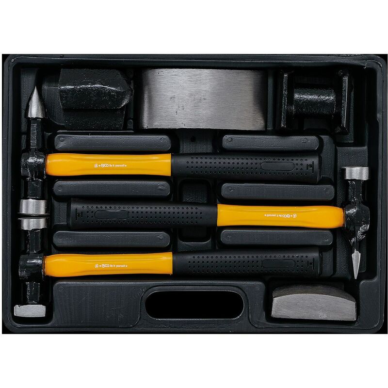 Bgs Diy - mallette coffret 7 outils marteaux et tas de carrossier