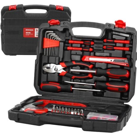 Mallette à Outils 149 Pièces Caisse à Outil Complete, DEWINNER Boite a Outils Portable, inclu Kit Tournevis Mini Scie Pinces, Outil Multifonction Idéal pour Usage Domestique ou du Travail