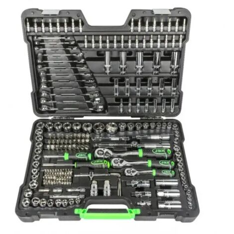 Mallette à outils de 216 pièces avec douilles hexagonales chromées JBM54045