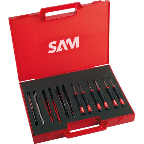 Mallette à outils Électronique SAM, Jeu de 12 pièces ( Prix pour 1 )