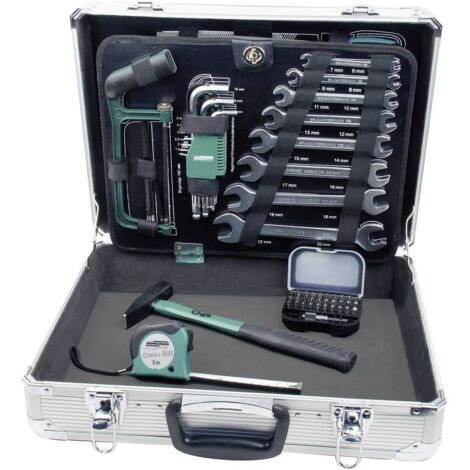Mallette à outils équipée Brüder Mannesmann M29075 pour les bricoleurs 108 pièces - argent