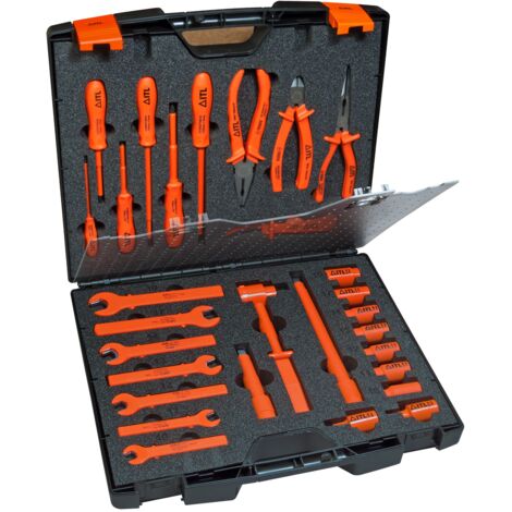 Mallette à outils pour ingénieurs ITL Insulated Tools Ltd, Jeu de 29 pièces ( Prix pour 1 )