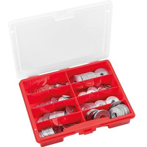 Mallette d’assortiment de rondelles, 200 pièces