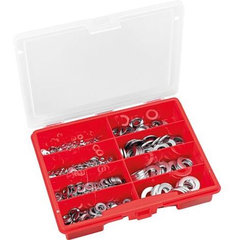 Mallette d’assortiment de rondelles DIN 125, 435 pièces