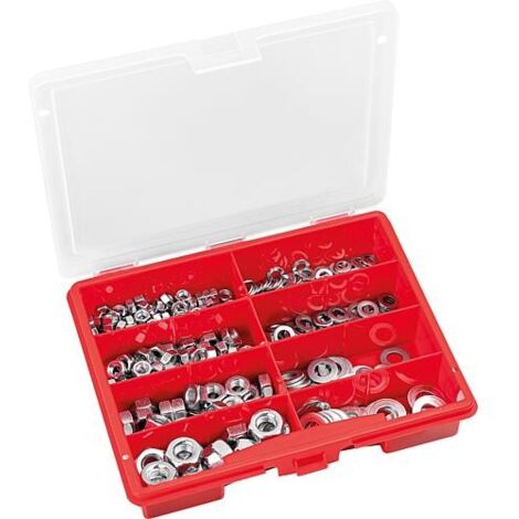 Mallette d’assortiment d’écrous hexagonaux DIN 934, 380 pièces