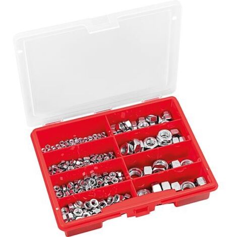 Mallette d’assortiment d’écrous hexagonaux DIN 934, 402 pièces