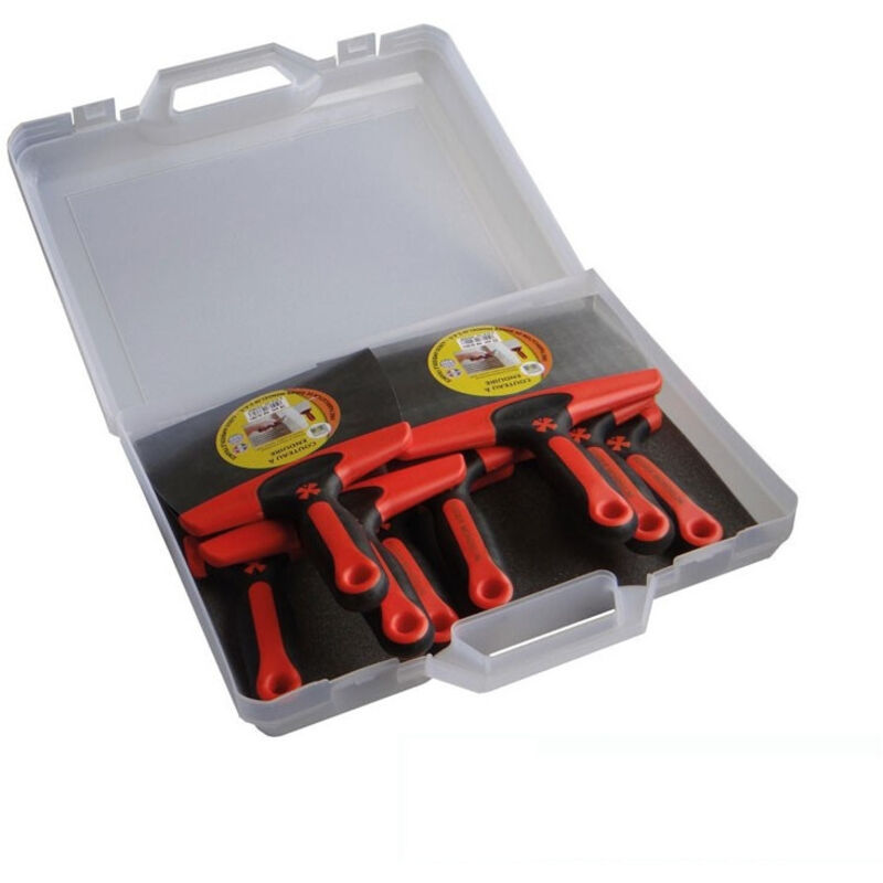 Mondelin - Mallette de 8 couteaux à enduire manche bi-matière