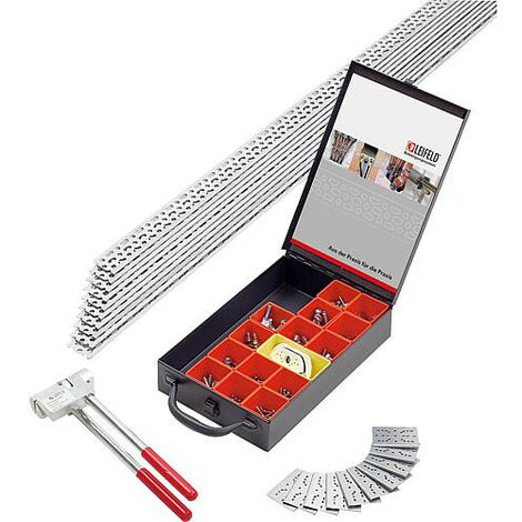 Mallette de fixation 20,8 m rails - pince a cinter plaquette de fixation, sectionneur son