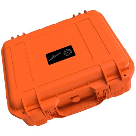 Mallette de rangement portable pour mini antenne et accessoires, boîte de transport de voyage étanche IP67 avec verrou de sécurité Orange
