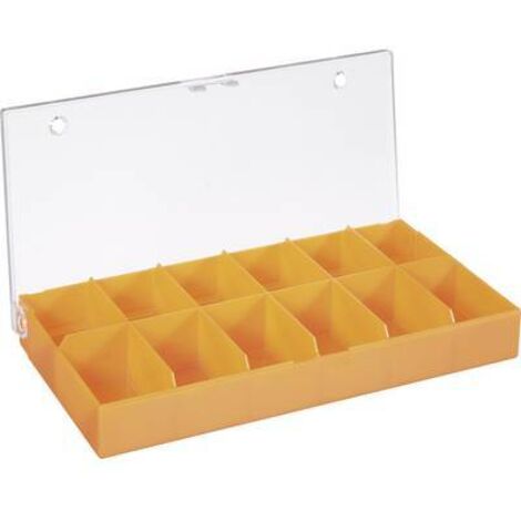 Mallette de rangement séparations fixes Hüfner Dübel 800012 (L x l x H) 194 x 101 x 31 mm Nombre de compartiments: 12 1 pc(s) C77795