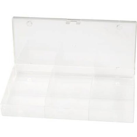 Mallette de rangement séparations fixes Hüfner Dübel 814718 (L x l x H) 194 x 101 x 31 mm Nombre de compartiments: 6 1 pc(s) C91496