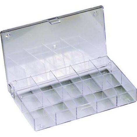 Mallette de rangement séparations fixes Hüfner Dübel 816566 (L x l x H) 164 x 31 x 101 mm Nombre de compartiments: 10 1 pc(s) C98388