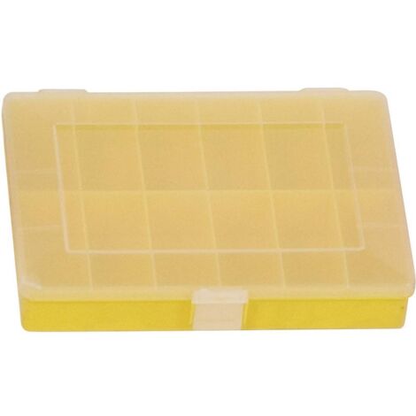 Mallette de rangement séparations fixes Hünersdorff 608200 (L x l x H) 250 x 180 x 45 mm Nombre de compartiments: 12 1