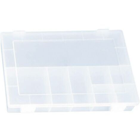 Mallette de rangement séparations fixes Hünersdorff 611300 (L x l x H) 335 x 225 x 55 mm Nombre de compartiments: 8 1 pc(s) Q865311