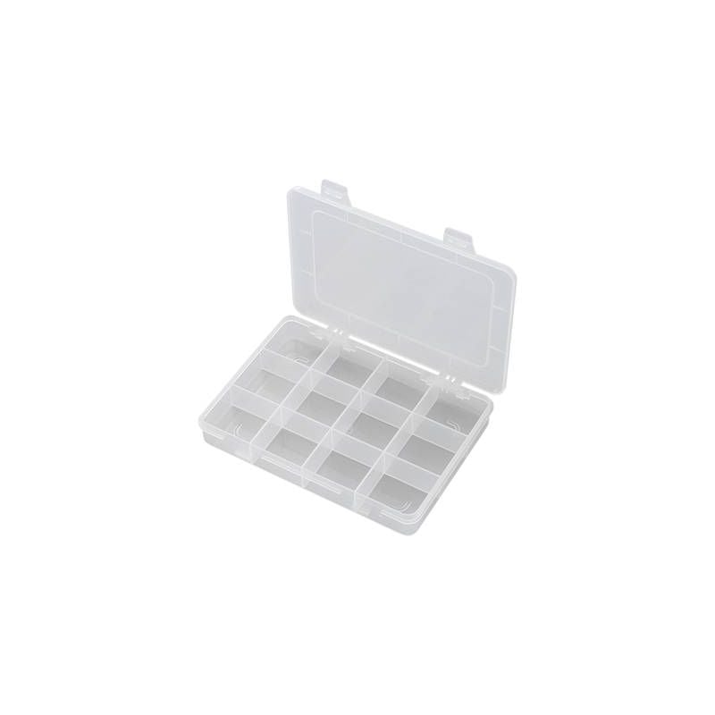 Tru Components - boîte de rangement séparations fixes E-110 1566600 (l x l x h) 184 x 124 x 25 mm nombre de compartiments: