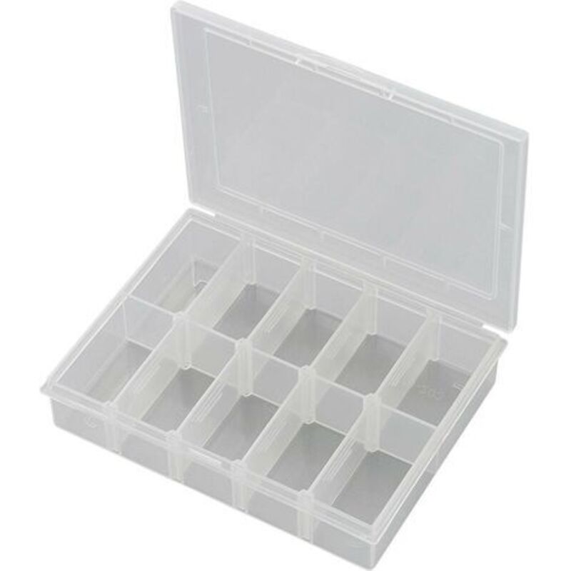 Tru Components - boîte de rangement séparations variables EKB-203 1565066 (l x l x h) 139 x 95 x 25 mm nombre de compartim