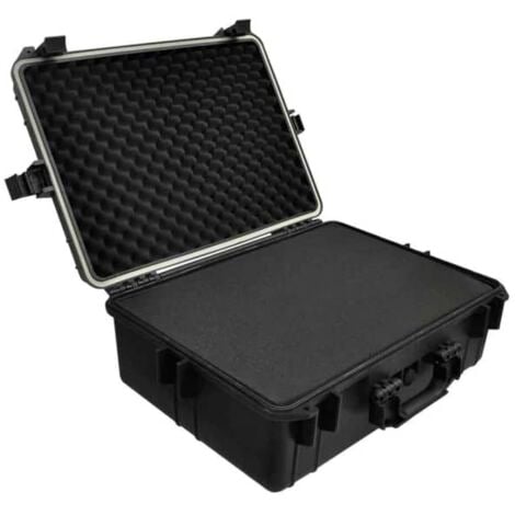 VIDAXL Mallette de transport robuste Noir avec mousse 35 Litres