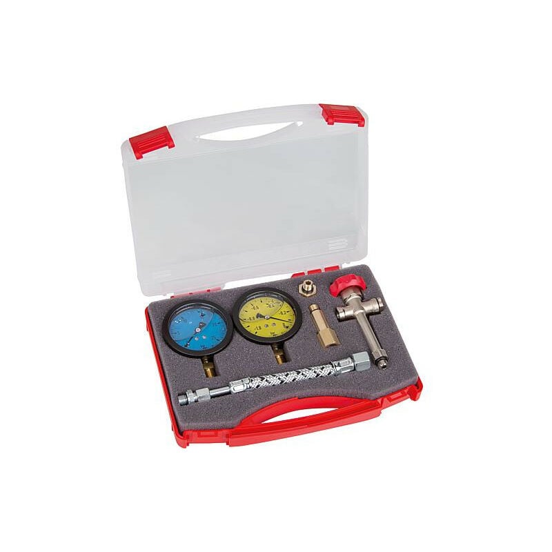 Mallette de vérification P1G complète manomètre et vacuomètre avec glycérine malette en plastique