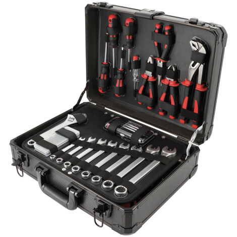 Autobest – Coffret multi-outils 158 pièces – Douilles 1/4' et 1/2' – Clés mixtes et pinces – Pour mécanique et bricolage avancé