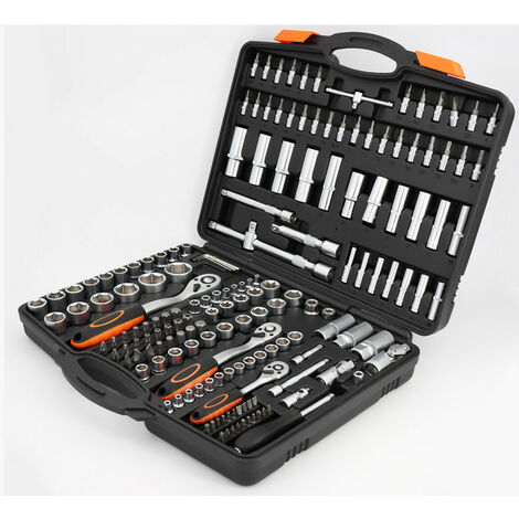 Mallette d'outillage PRO 171 pièces avec jeu de douilles et clés à cliquet