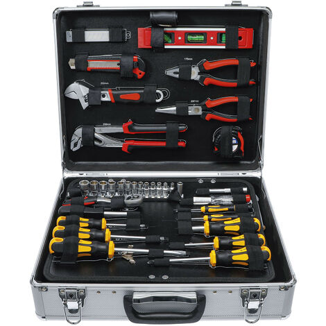 Bgs Technic – Mallette en aluminium 129 outils – Verrouillable avec 2 clés – Outils pour travaux de maintenance – Dimensions non spécifiées