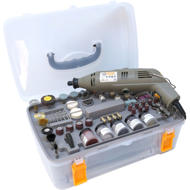 Fartools - Pack mini meuleuse 130W avec 210 accessoires