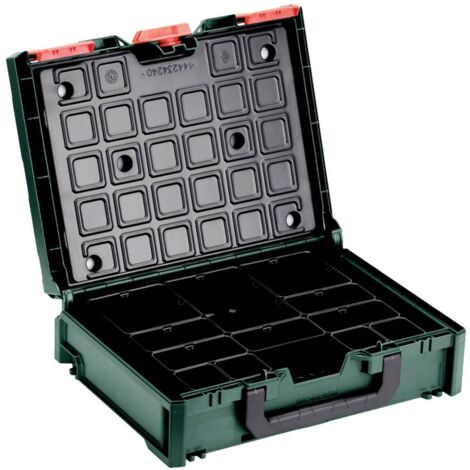 Mallette organiseur Metabo metaBOX 118 626897000 – ABS vert, noir – Dimensions 396 x 118 x 296 mm – Protection IP43 contre saleté et humidité