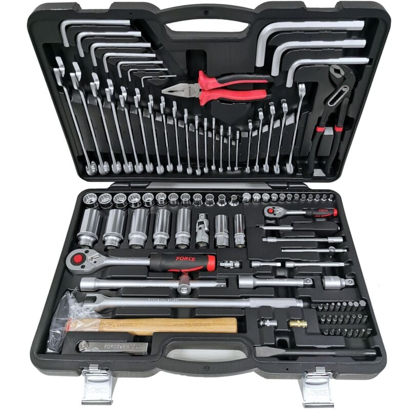 Force - Mallette outillage a main complete 107 outils qualite professionnelle