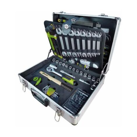 Mallette outillage aluminium double compartiment 149 pièces