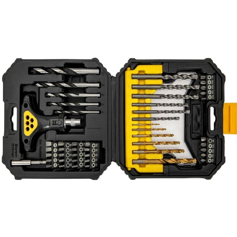 Vito - Coffrets 50 Pièces Forets et embouts de vissage Acier Pierre Bois