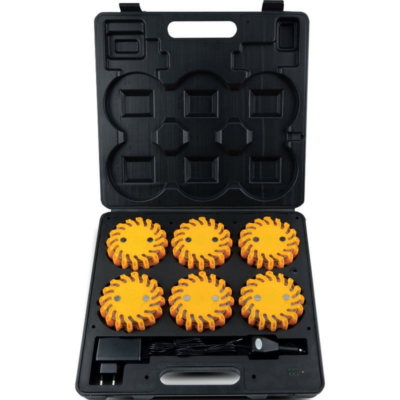 Mallette rechargeable 6 balises 'flash led' - 17929