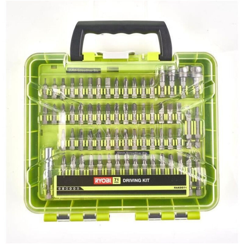 Coffret Accessoires Vissage RYOBI RAKDD71 – 71 Pièces, Embouts et Douilles - vue 2